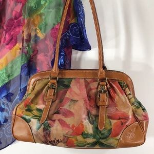 Patricia Nash Clairaut floral leather shoulder bag